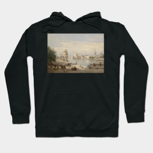 The Harbor of La Rochelle by Jean-Baptiste-Camille Corot Hoodie